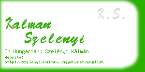 kalman szelenyi business card